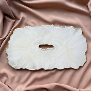 ถาดเซรามิกตกแต่งลายดอกไม้ทรงกลม สไตล์โบฮีเมียน สำหรับวางแจกันบนโต๊ะ - Product Image 4