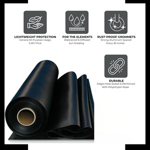 ผ้าโพลีเอทิลีนโพลีเอทิลีน HDPE + ม้วนผ้าโพลีเอทิลีนเป็นมิตรกับสิ่งแวดล้อมวัสดุแบบไม่ทอสีดำธรรมดาที่เป็นมิตรต่อสิ่งแวดล้อม - Product Image 3