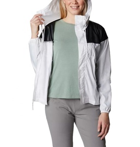 Chaquetas cortavientos de nailon impermeable con logotipo personalizado de alta calidad para mujer, chaqueta anorak con cremallera para hombre - Product Image 4