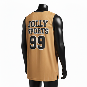 Camiseta de baloncesto para hombre, sin mangas, con ribete de malla de poliéster GSM, estampado personalizado, con bolsillo, 100% algodón, corte holgado. - Product Image 5