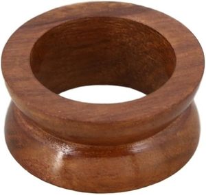 Anneaux de serviette en bois faits à la main, prix abordable, élégants, pour table à manger, mariage, fête - Product Image 1