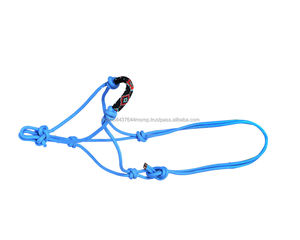 Cabestro de cuerda ajustable personalizado para caballo con correa de nariz, cuerda de entrenamiento, cabestro con nudos, equipo de equitación trenzado suave - Product Image 2