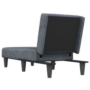Chaise Longue de Terciopelo Gris Oscuro, Talla Única, Producto de Madera Contrachapada - Product Image 5