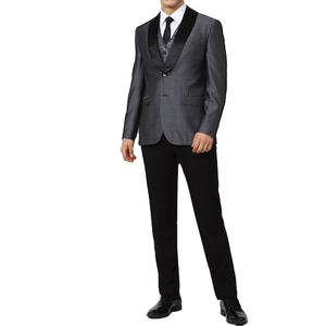 Traje de boda de 3 piezas de lujo de calidad Premium para hombre, conjunto de traje de oficina de negocios de Color sólido ajustado a la moda, chaqueta para hombre, esmoquin, ropa de fiesta - Product Image 1