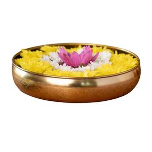<b>Decorative</b> Metal Candle Bowl With Candle Placement For <b>Table</b> Centerpiece <b>Decoration</b> And Interior Styling Ideas - Product Image 1