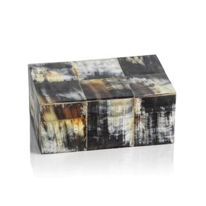 Caja de Joyería de Cuerno de la Mejor Calidad, Decoración Rústica, Organizador de Joyas Personalizado, Caja de Almacenamiento Navideña con Cierre Magnético y Diseño Incrustado - Product Image 2