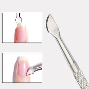 BAFA SURGICAL INSTRUMENTS Empujador de Cutículas y Pulidor de Uñas de Acero Inoxidable de Doble Punta - Herramienta de Manicura Duradera y Reutilizable de Doble Cabeza - Product Image 1