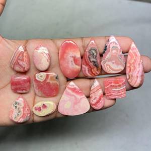 Natural Rhodochrosite Cabochon Wholesale Bulk Lot Pink Loose Gemstone for Jewelry Making Pendant Ring Earrings DIY Crafts india - Product Image 5