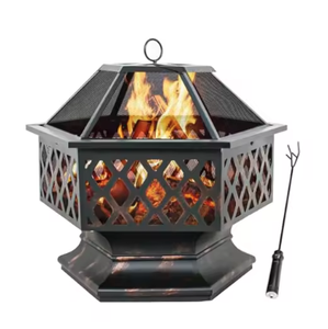 Modern Outdoor Heating Durable Fire Pits Chimney With Grille Design Garden <b>BBQ</b> Firepit Outdoor Portable Fire Pits Hot Selling - Product Image 5