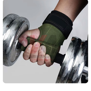 Guantes de Levantamiento de Pesas de Primera Calidad al por Mayor, Resistentes a la Abrasión, de Cuero Sintético, con Logotipo Personalizado - Product Image 5