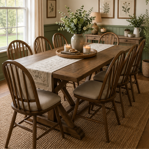 Silla de Comedor Moderna de Madera de Teca Sólida y Duradera con Tapicería de Tela para Restaurante de Lujo, Hotel, Cafetería, Villa - Product Image 1