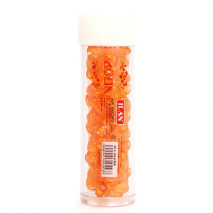 Perline arancioni craquelé da 8 mm di Ilan Abalorio per la creazione di gioielli - Product Image 1