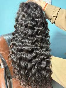 Cheveux humains naturels non traités à 100 %, mèches de cheveux ondulés profonds bruts, textures bouclées indiennes et birmanes - Product Image 2