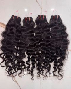Extensions de cheveux indiens bruts extra longues 30-40 pouces, extensions de cheveux avec mèches, extensions de cheveux humains Genius Weft - Product Image 2