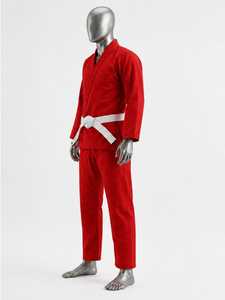 Kimono de Jiu Jitsu Brasileño Rojo, 100% Algodón, Uniforme Profesional de BJJ Ligero, Kimonos Rojos de BJJ 2026 - Product Image 2