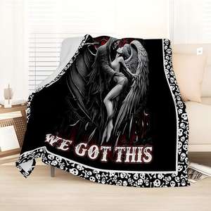 Manta de Lana Falai 150x200cm, Material Premium Ultra Suave, Tela Acogedora para Cama, Diseño de Mariposas Púrpuras - Product Image 3