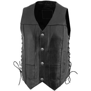 Chaleco sin Mangas con Cuello en V para Motociclistas, Estilo Club, con Bolsillos Laterales, Diseño Personalizado, Venta al por Mayor - Product Image 1