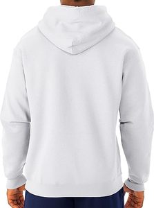 <b>White</b> <b>Men's</b> Pullover Hoodie Plain <b>Sweatshirt</b> With Kangaroo Pocket Drawcord Hood Long Sleeves Layering Casual Outdoor Wear Hoodie - Product Image 2