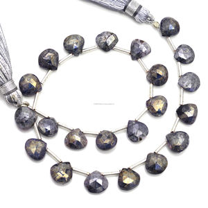 ลูกปัดพลอยสีเทาทรงหัวใจเจียระไนแบบธรรมชาติ ขายส่งจำนวนมาก สำหรับทำเครื่องประดับ DIY สร้อยข้อมือ สร้อยคอ ต่างหู - Product Image 1