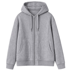 Sudaderas con capucha de forro polar para hombre al por mayor, con cremallera, de punto liso, hechas a medida, de alta calidad, tallas grandes, 300g, ecológicas y transpirables - Product Image 5