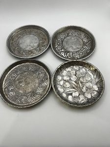 Marble <b>coaster</b> <b>set</b> with metal storage holder for organized countertop display and easy access convenience - Product Image 2