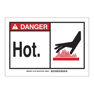 Señal de Peligro por Calor, Etiqueta de Seguridad Resistente al Calor para Equipos Industriales y de Laboratorio, Impresa en Aluminio con Protección UV - Product Image 3