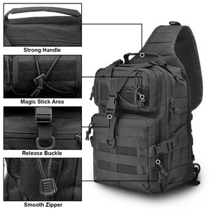 Mochila Táctica con Sistema MOLLE, Diseño Unisex de Nylon, Correa de Hombro Ajustable, Cierre de Cremallera, Capacidad de 20-36L - Product Image 6