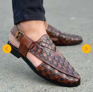 Sandales Peshawari KHERI pour hommes de qualité supérieure, confortables et légères, à prix abordable et faible MOQ, marron, faites à la main, 2026 - Product Image 1