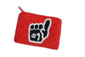 Personnalisation du travail manuel Game Day broderie perlée GO TIGERS petit sac portefeuille bijoux magnifiques et tendance fantaisie de qualité supérieure pour fille - Product Image 3