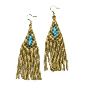 Pendientes Elegantes Hechos a Mano de Doble Capa, con Cuentas Multicolores Inspiradas en Gemas de Esmeralda y Perlas - Product Image 6