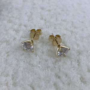 Boucles d'oreilles clous classiques en diamant de laboratoire taille brillant rond, certifiées IGI, 2 carats, 4 griffes, en or 10K 14K 18K, pour femme - Product Image 4