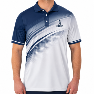 Polo de Golf Deportivo de Secado Rápido con Logotipo Personalizado, Polo de Golf Transpirable para Hombre, Sublimado en Poliéster - Product Image 1
