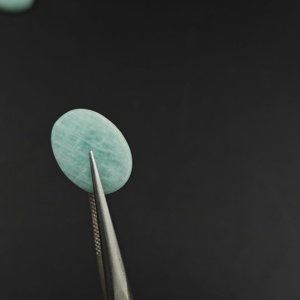 Pierres précieuses d'amazonite ovale, d'aigue-marine et de jade polies, pierres brutes pour la fabrication de bijoux, commande en gros depuis l'Inde - Product Image 3