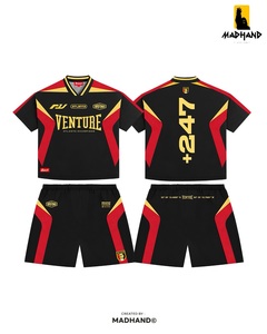 Conjunto de Ropa Deportiva de Alto Rendimiento |   Camiseta Técnica y Pantalones Cortos Deportivos VENTURE |   Fabricante OEM de Ropa Transpirable de Secado Rápido - Product Image 5