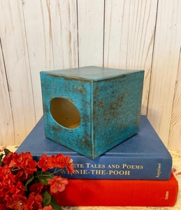 Boîte à mouchoirs artisanale en métal vert sarcelle, finition rustique vieillie, support décoratif idéal pour la maison et les espaces de bureau, provenant d'Inde - Product Image 6