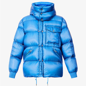 Emerald Green Hooded Down Puffer <b>Jacket</b> Front Pocket Zip Closure Casual Winter Coat Unisex Regular Fit Outdoor Windproof <b>Jacket</b> - Product Image 4