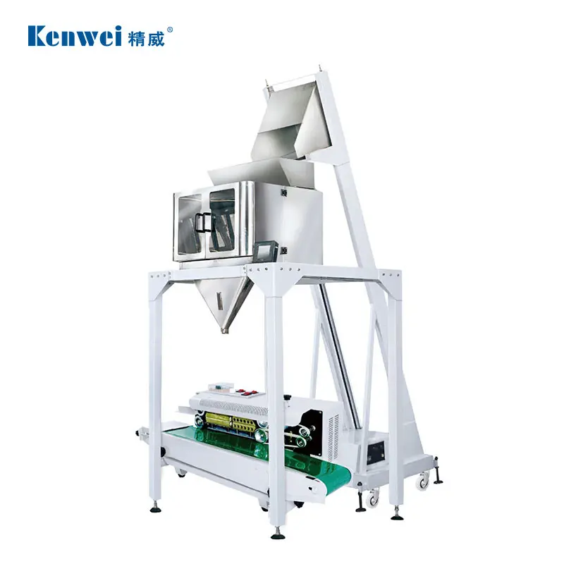 Semi Automatic Weighing System with linear weigher machine for packaging powder granules