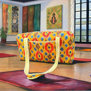 Bolsas de Viaje Acolchadas de Algodón con Estampado Personalizado para Mujer, Bolsas de Gimnasio y Yoga Acolchadas, Duraderas, de Gran Capacidad y Ecológicas - Product Image 2