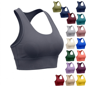 Polyester Spandex Custom Fabric Sports <b>Bra</b> High Support Yoga Gym Fitness Racerback Workout Breathable Elastic Stretch Sports <b>Bra</b> - Product Image 1