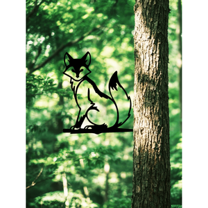 CIFbuy Decorazione Rustica Stile Fattoria, Arte Murale Vintage a Forma di Ceppo d'Albero, Insegna con Silhouette di Animale in Ferro Nero, Cartelli in Legno per Interni/Esterni - Product Image 3