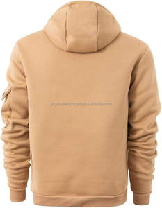 Sweat-shirts à capuche pour hommes de haute qualité du fabricant, 100 % coton biologique, à demi-zip, motif uni, col à capuche, numérisés - Product Image 6