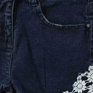 Nouveauté : Short en jean brodé pour femme, décontracté, effiloché, imprimé, prix de gros - Product Image 3