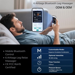 AS ALL <b>STAR</b> 6-Chamber Air Compression Leg Massager with Timing Control Plug-In Muscle Recovery Device - Product Image 4