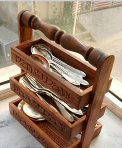 Elegante Portacubiertos de Madera para Organización de Mesa de Comedor y Exhibición con Estilo en la Encimera de la Cocina - Product Image 3