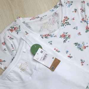 T-shirt décontracté à manches courtes pour femme, style slim, nouvelle collection printemps-été, couleur unie, respirant, tissé, 100% coton, séchage rapide - Product Image 6