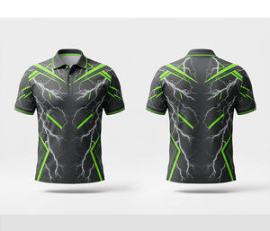 Chemises de fléchettes personnalisées, polo de fléchettes, maillot zippé personnalisé, sublimation, création de votre propre chemise de fléchettes à manches courtes - Product Image 6