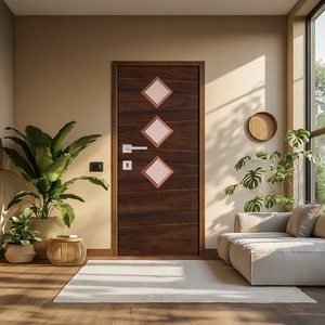 Porte de salle de bain en PVC imperméable, résistante au feu, aux rayures et aux termites, pour chambre à coucher, cuisine, intérieur, design moderne - Product Image 1