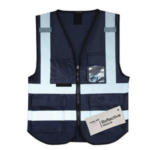 Gilet de sécurité haute visibilité réfléchissant en polyester respirant avec poches, anti-plis, séchage rapide, pour travaux de construction, unisexe - Product Image 1