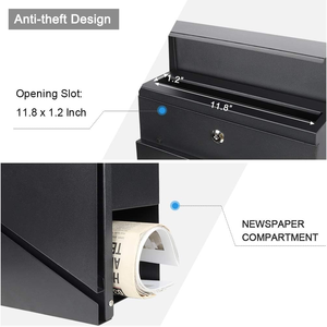 En gros, Meubles d'extérieur modernes, Boîte aux lettres murale en acier galvanisé style nature morte sud-ouest, pour ferme, appartement, maison - Product Image 3