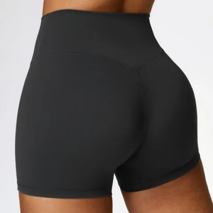 Nouveaux shorts d'été sans couture pour femmes, taille haute, avec logo personnalisé, effet froncé aux fesses, pour le sport, la gym et le yoga - Product Image 2
